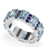 Statement Emerald Cut Eternity Karma Band