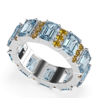 Statement Emerald Cut Eternity Karma Band