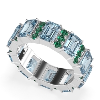 Statement Emerald Cut Eternity Karma Band
