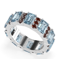 Statement Emerald Cut Eternity Karma Band
