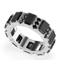 Statement Emerald Cut Eternity Karma Band