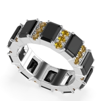 Statement Emerald Cut Eternity Karma Band