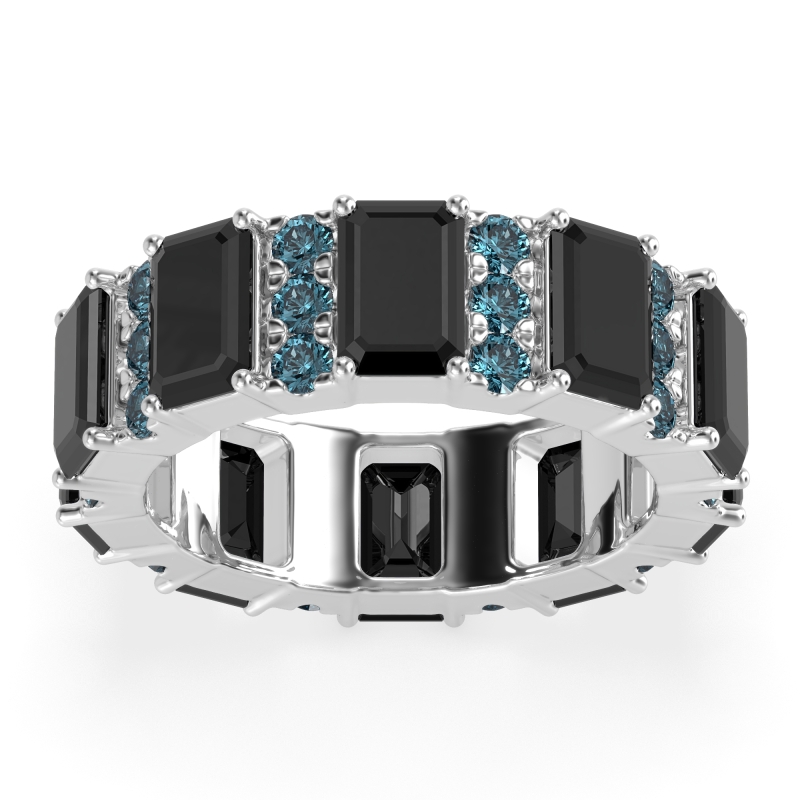 Statement Emerald Cut Eternity Karma Band