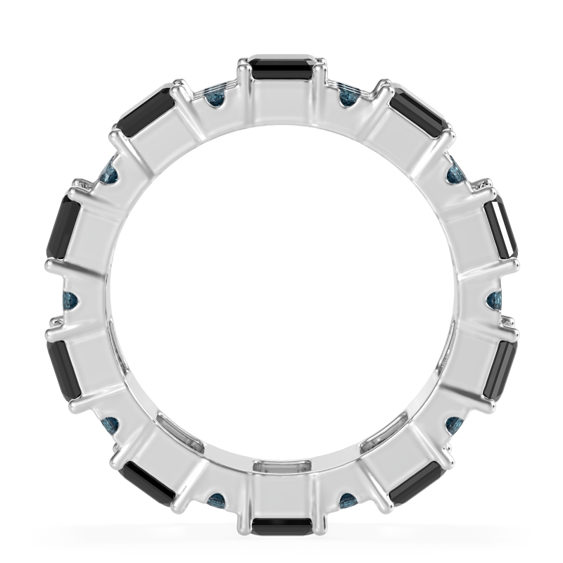 Statement Emerald Cut Eternity Karma Band