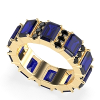 Statement Emerald Cut Eternity Karma Band