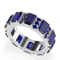 Statement Emerald Cut Eternity Karma Band