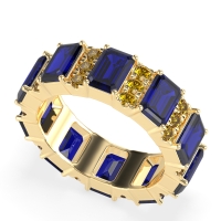 Statement Emerald Cut Eternity Karma Band