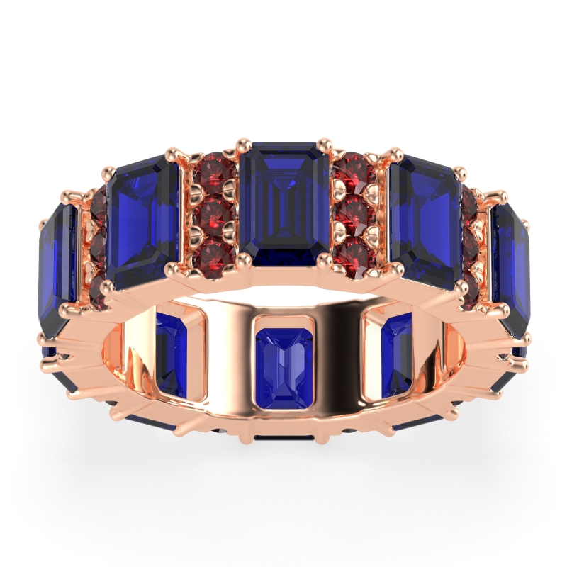 Statement Emerald Cut Eternity Karma Band