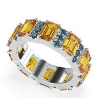 Statement Emerald Cut Eternity Karma Band