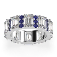 Statement Emerald Cut Eternity Karma Band