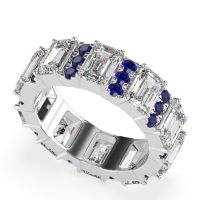 Statement Emerald Cut Eternity Karma Band