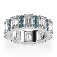 Statement Emerald Cut Eternity Karma Band