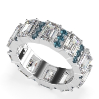 Statement Emerald Cut Eternity Karma Band
