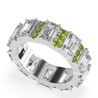 Statement Emerald Cut Eternity Karma Band