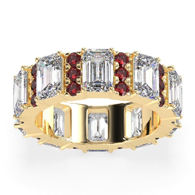Statement Emerald Cut Eternity Karma Band