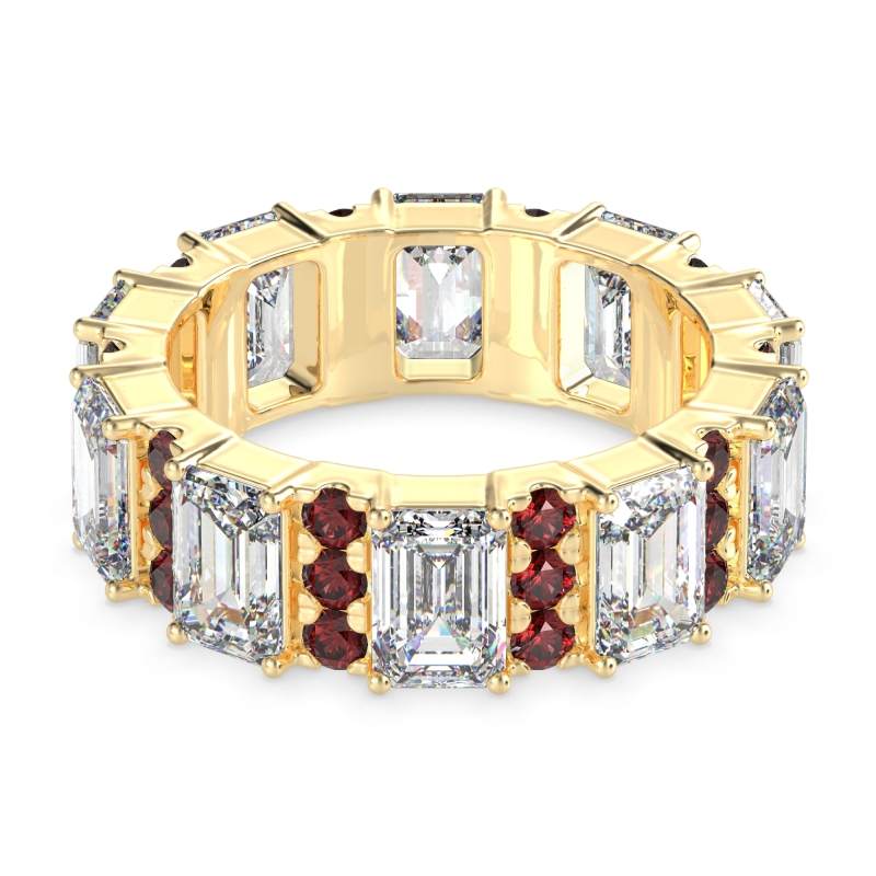 Statement Emerald Cut Eternity Karma Band