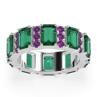 Statement Emerald Cut Eternity Karma Band