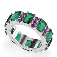 Statement Emerald Cut Eternity Karma Band