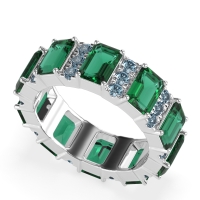 Statement Emerald Cut Eternity Karma Band