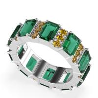 Statement Emerald Cut Eternity Karma Band