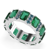 Statement Emerald Cut Eternity Karma Band