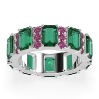 Statement Emerald Cut Eternity Karma Band