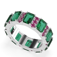 Statement Emerald Cut Eternity Karma Band