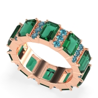 Statement Emerald Cut Eternity Karma Band