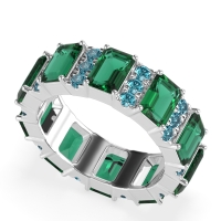 Statement Emerald Cut Eternity Karma Band