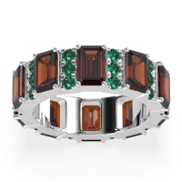Statement Emerald Cut Eternity Karma Band