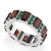 Statement Emerald Cut Eternity Karma Band
