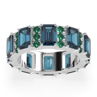 Statement Emerald Cut Eternity Karma Band