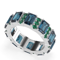 Statement Emerald Cut Eternity Karma Band