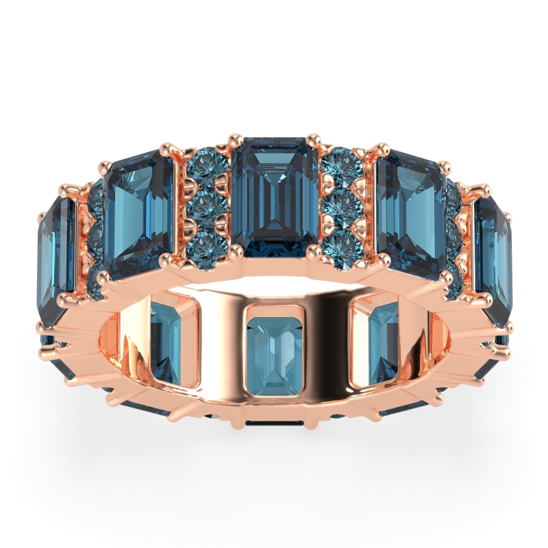 Statement Emerald Cut Eternity Karma Band