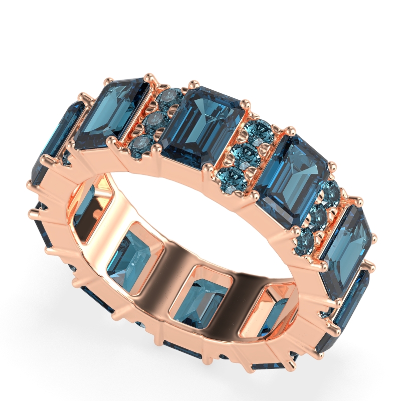 Statement Emerald Cut Eternity Karma Band