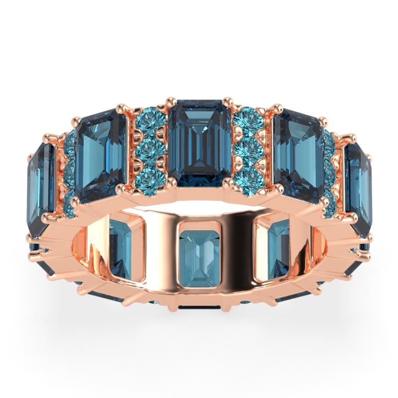 Statement Emerald Cut Eternity Karma Band