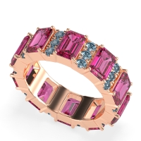 Statement Emerald Cut Eternity Karma Band