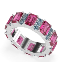 Statement Emerald Cut Eternity Karma Band