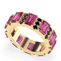 Statement Emerald Cut Eternity Karma Band