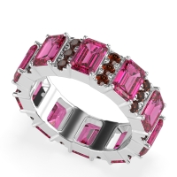 Statement Emerald Cut Eternity Karma Band