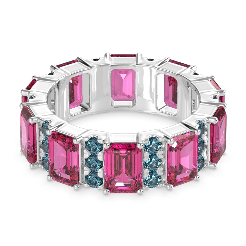 Statement Emerald Cut Eternity Karma Band