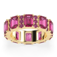 Statement Emerald Cut Eternity Karma Band