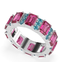 Statement Emerald Cut Eternity Karma Band