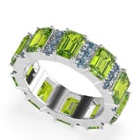 Statement Emerald Cut Eternity Karma Band