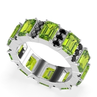 Statement Emerald Cut Eternity Karma Band