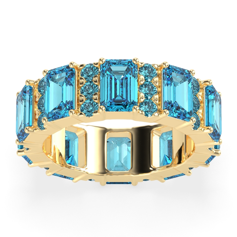 Statement Emerald Cut Eternity Karma Band