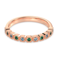 Milgrain Box Half Eternity Namah Band