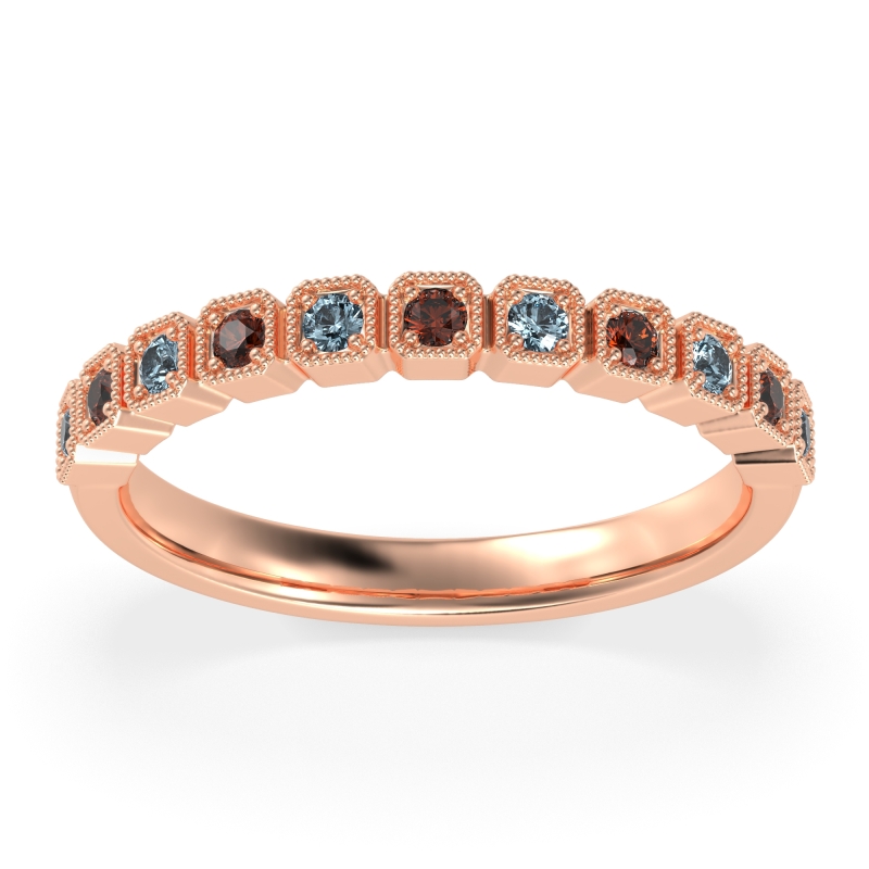 Milgrain Box Half Eternity Namah Band