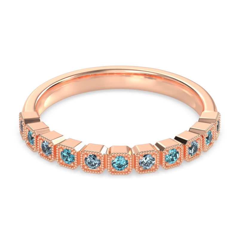 Milgrain Box Half Eternity Namah Band