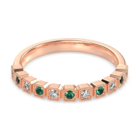 Milgrain Box Half Eternity Namah Band